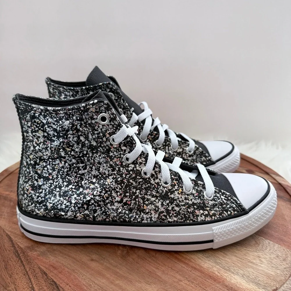 Converse Chuck Taylor All‎ Star High Top Glitter Sparkle Sneakers Youth Size 6
